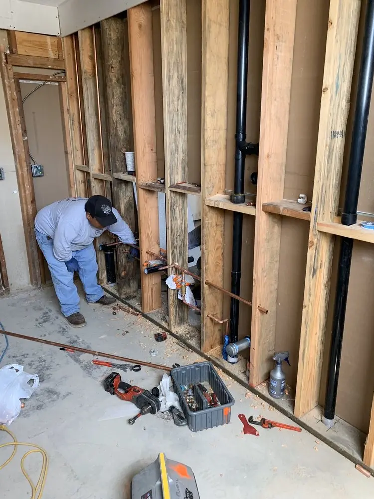 Commercial rough-in plumbing for Water Heater Replacement in Overton Park